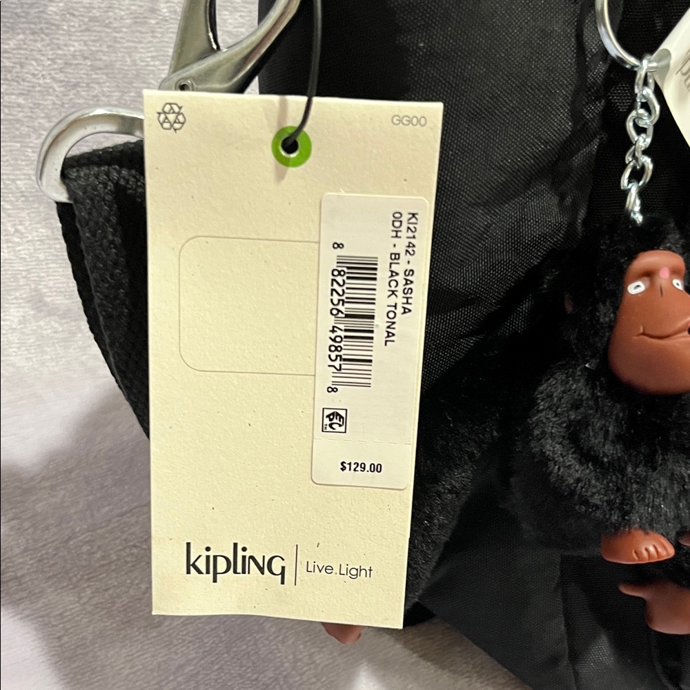 Kipling Black travel Bag with Trolley Sleeve New - Picture 6 of 8